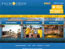 Tablet Screenshot of palmcreekgolf.com